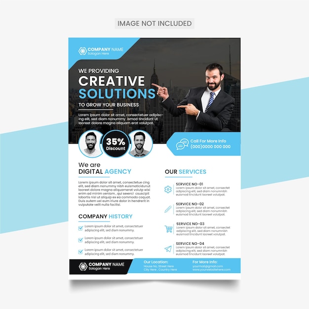 Plantilla corporativa de flyer de negocios