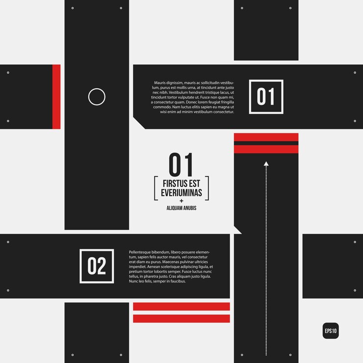 Vector plantilla corporativa moderna del diseño gráfico con los elementos negros en el fondo blanco. útil para publicidad, marketing y diseño web.