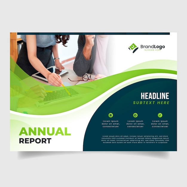 Plantilla corporativa de reporte annual