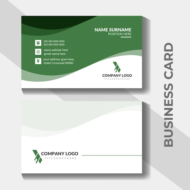 Plantilla corporativa de tarjeta de visita creativa moderna en blanco y negro