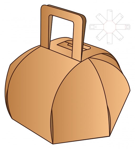 plantilla de corte de la caja de embalaje