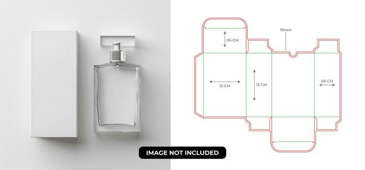 plantilla de corte de la caja de perfume