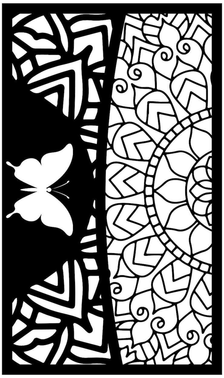 Vector plantilla de corte láser para paneles decorativos de invitaciones de boda