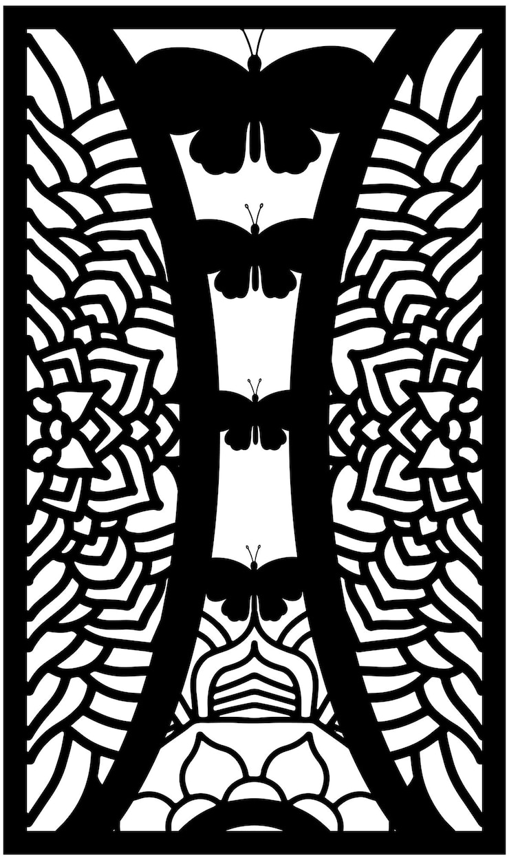 Vector plantilla de corte láser para paneles decorativos de invitaciones de boda