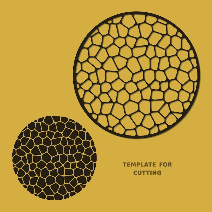 Vector plantilla para corte por láser, tallado en madera, corte de papel. patrón de círculo para cortar. plantilla de vector de panel decorativo.
