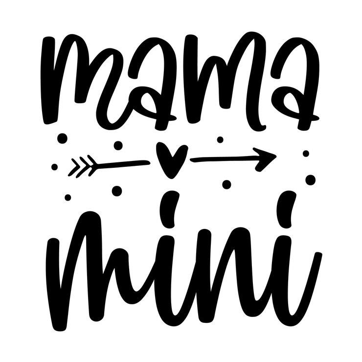 Plantilla de cotización de Mama mini Typography Premium Vector Design