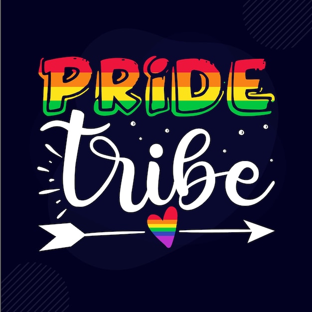 Plantilla de cotización de pride tribe typography premium vector design