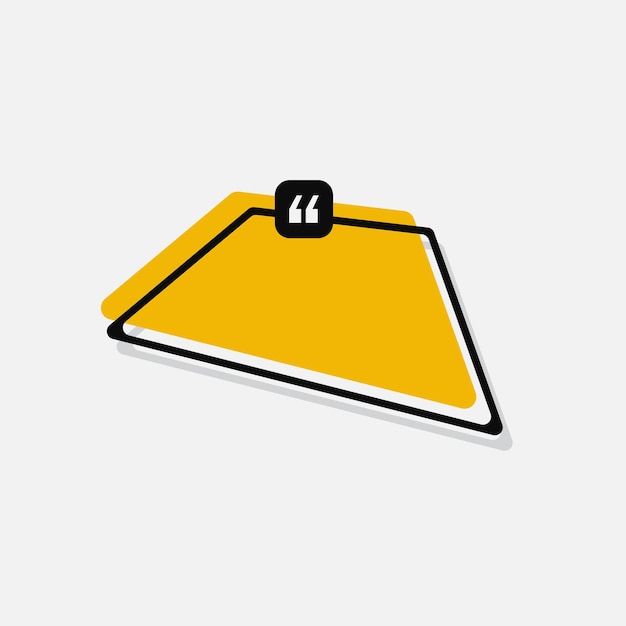 plantilla de cotización de redes sociales con color negro y amarillo