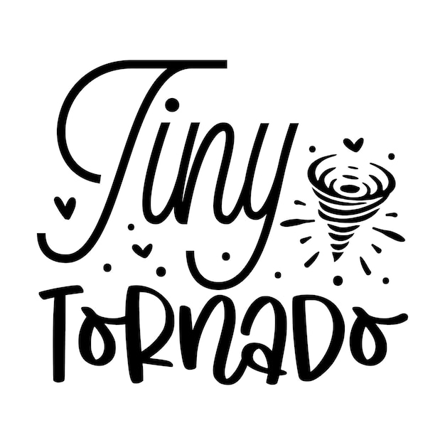 Plantilla de cotización de tiny tornado typography premium vector design