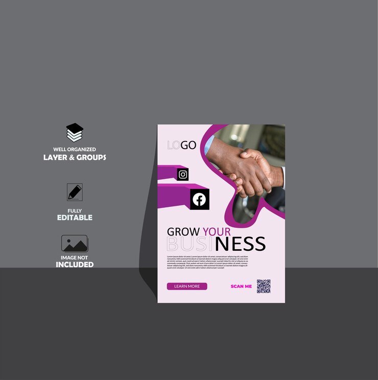 Plantilla creativa corporativa de flyer de negocios