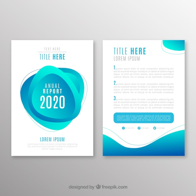 Plantilla creativa de cubierta de informe anual