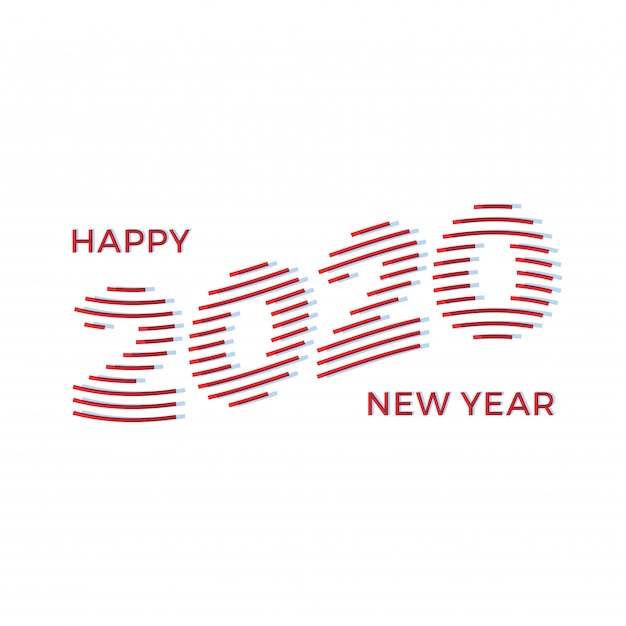 Plantilla creativa de feliz año nuevo 2020