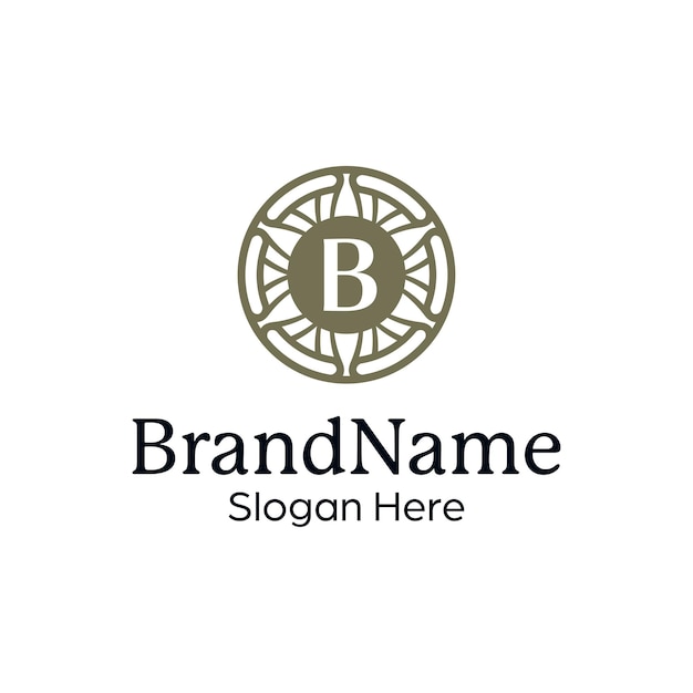 Plantilla de cresta decorativa premium para una identidad de marca sofisticada