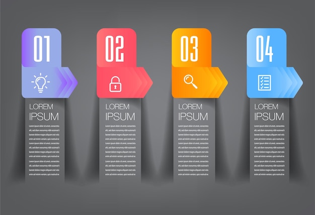 plantilla de cuadro de texto moderno, banner de infografía