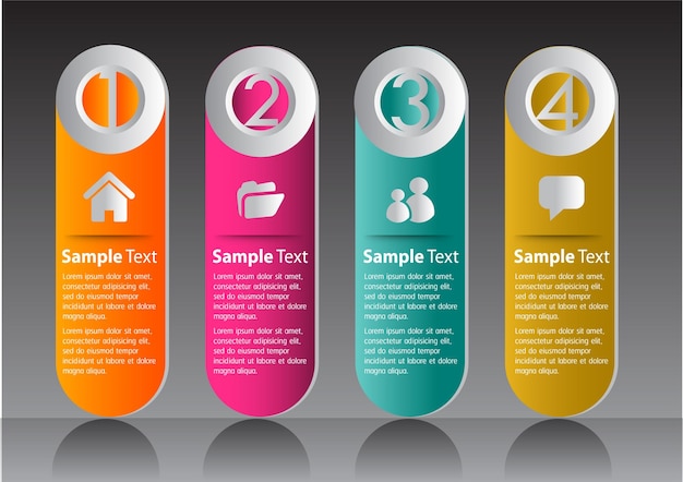 plantilla de cuadro de texto moderno, banner de infografía