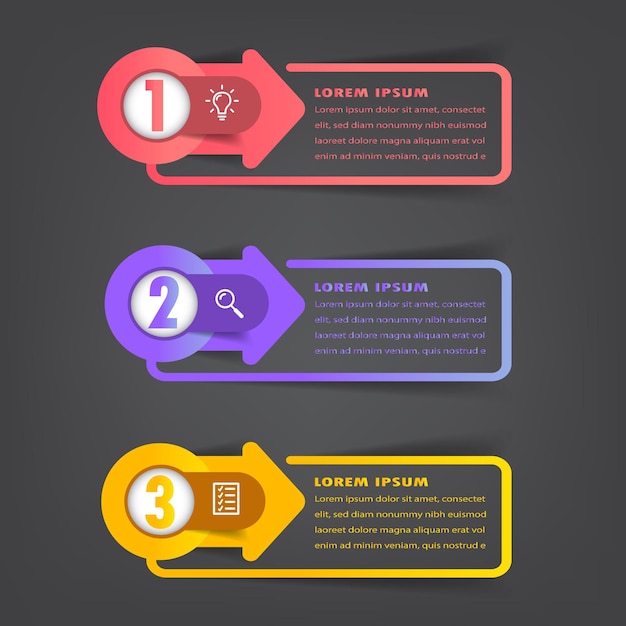 plantilla de cuadro de texto moderno, banner de infografía