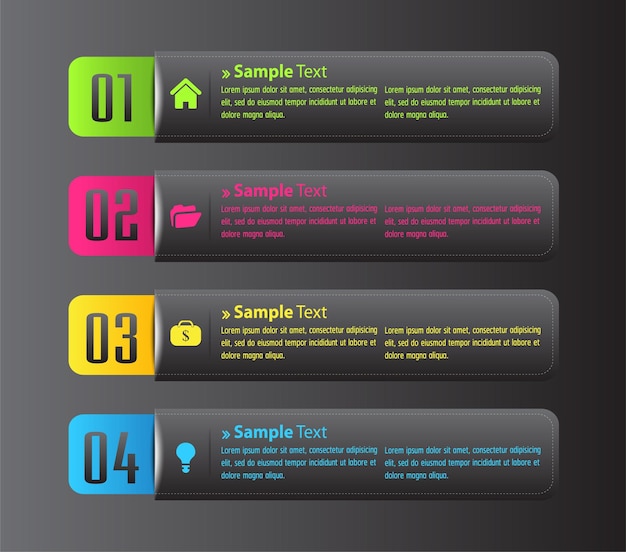 plantilla de cuadro de texto moderno, banner de infografía