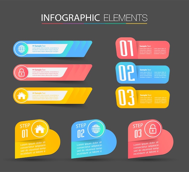 plantilla de cuadro de texto moderno, banner infografía