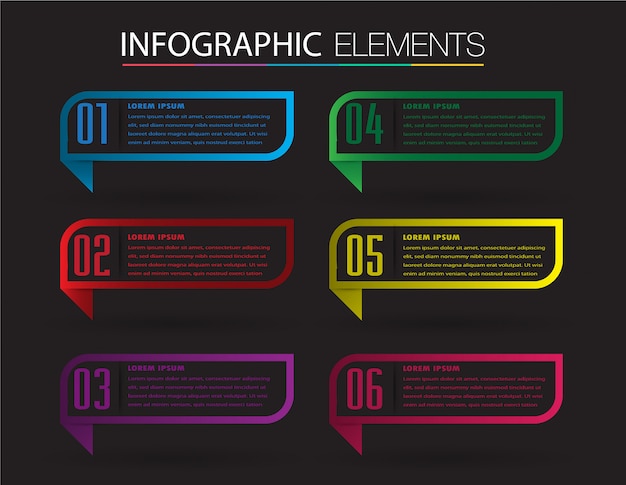 Plantilla de cuadro de texto de papel moderno, banner infografía