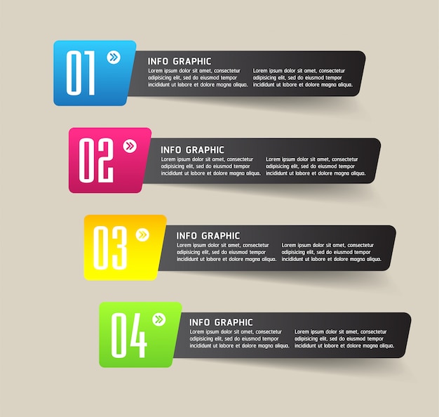 Plantilla de cuadro de texto de papel moderno, banner infografía