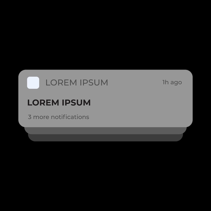 Vector plantilla de cuadros de notificación para la interfaz de mensajes de teléfonos inteligentes iphone