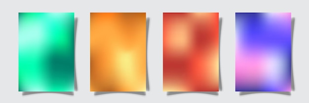 plantilla de cubierta de malla de gradación moderna, patrón de fluido abstracto colorido borroso, vector de diseño de colección