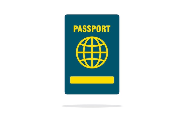 Vector plantilla de cubierta de pasaporte de vector sobre fondo blanco ilustración vectorial