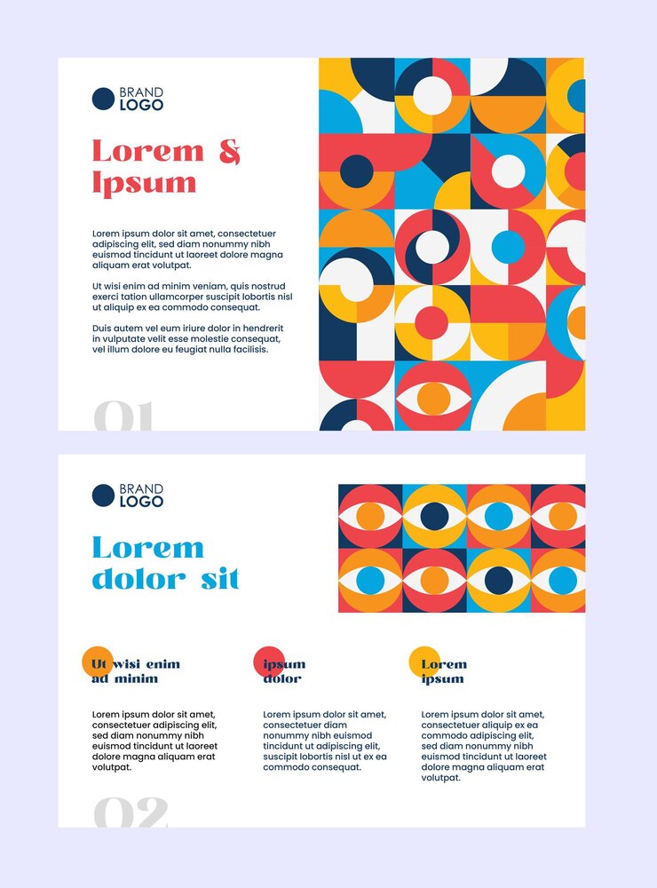 plantilla de la cubierta de presentación de eventos colorida