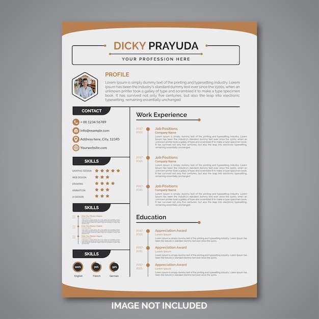 Plantilla de curriculum vitae profesional