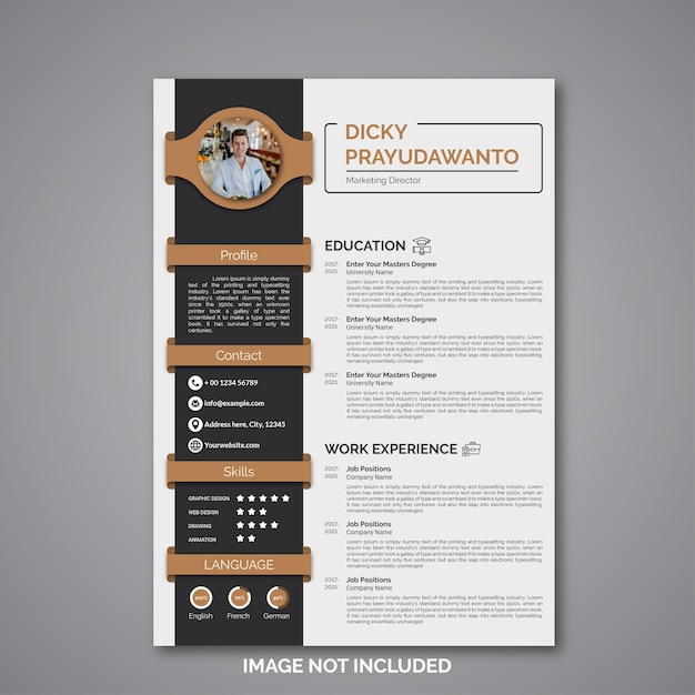 Plantilla de curriculum vitae profesional