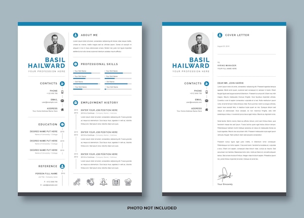 Vector plantilla del curriculum vitae