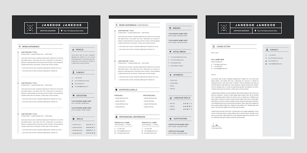 Plantilla del curriculum vitae