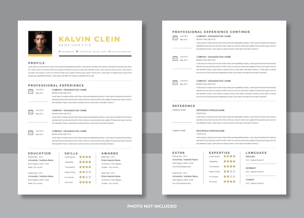 Plantilla del curriculum vitae