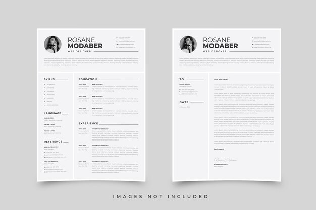 Vector plantilla de curriculum vitae