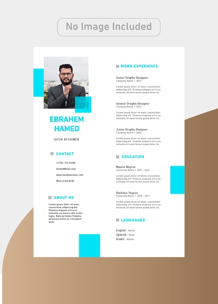 Plantilla de CV de diseñador con colores de lujo