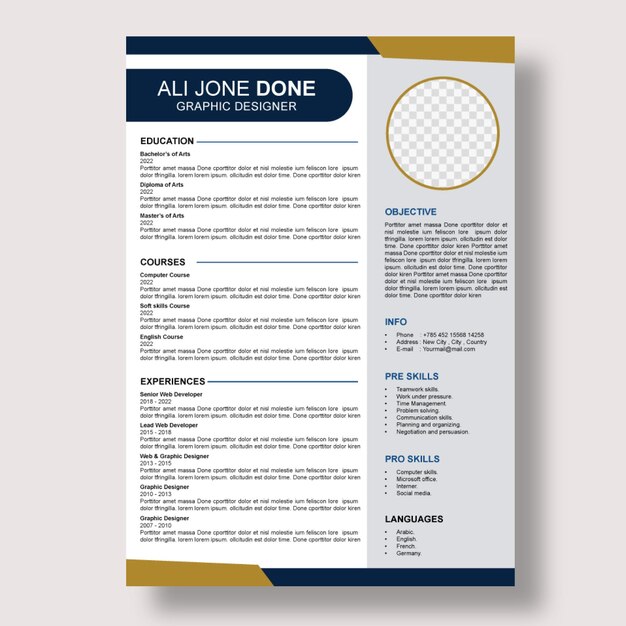 Plantilla CV minimalista