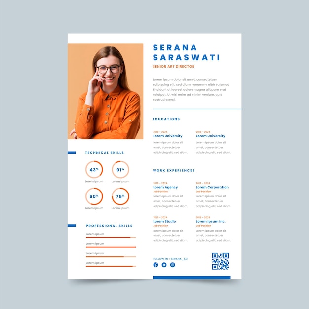 Plantilla CV minimalista
