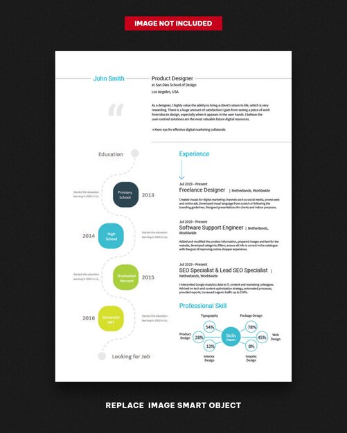 Vector plantilla de cv