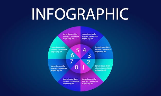 Vector plantilla de datos de elementos de infografía