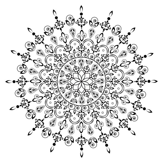 Plantilla decorativa de mandala de vector islámico simple elegante