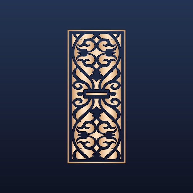 Plantilla decorativa de paneles cortados por láser con textura abstracta. corte láser geométrico y floral cnc