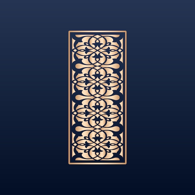 Plantilla decorativa de paneles cortados por láser con textura abstracta. corte láser geométrico y floral