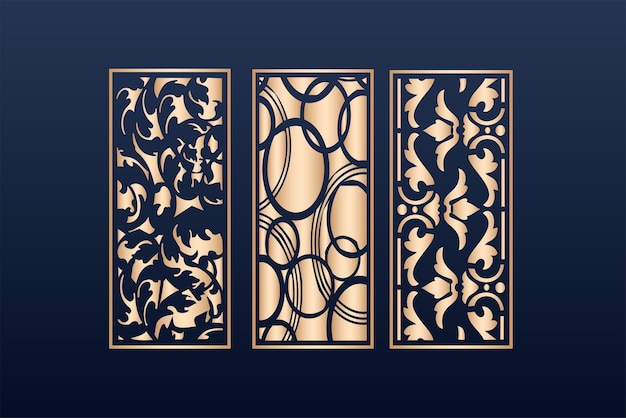 Plantilla decorativa de paneles cortados por láser con textura abstracta DXF ISLÁMICA