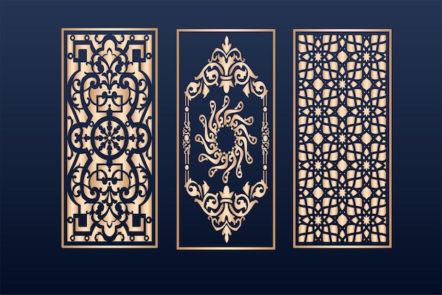 Plantilla decorativa de paneles cortados por láser con textura abstracta DXF ISLÁMICA