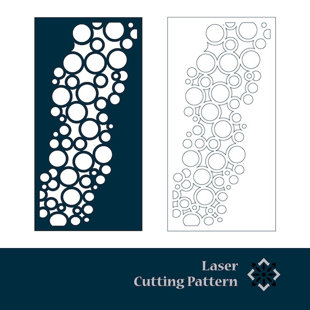 Plantilla decorativa de paneles cortados por láser con textura abstracta.