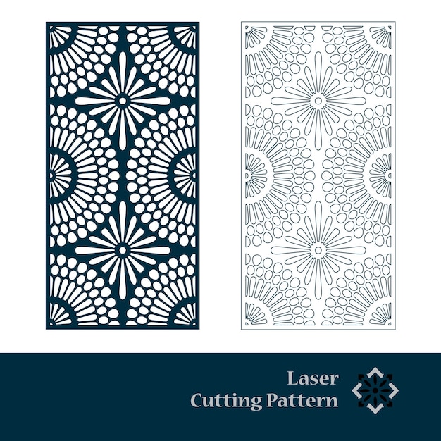 Plantilla decorativa de paneles cortados por láser con textura abstracta.