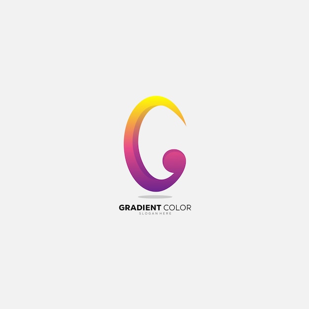 Vector plantilla de degradado de logotipo de diseño inicial g