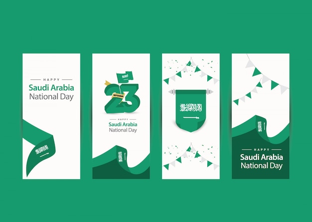 Plantilla del día de la independencia de Arabia Saudita.