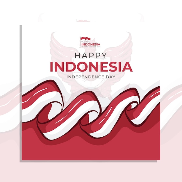 Plantilla del Día de la Independencia de Indonesia