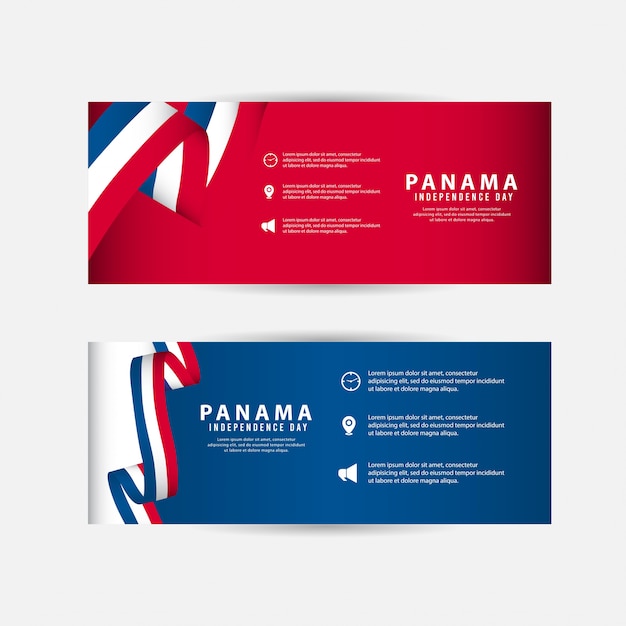 Vector plantilla del día de la independencia de panamá.